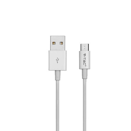 Cablu micro usb 1m silver edition - alb                                                                                                                                                                                                                   