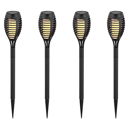 Set 4 corp iluminat gradina ip44 3 in 1 efect flacara incarcare solar                                                                                                                                                                                     