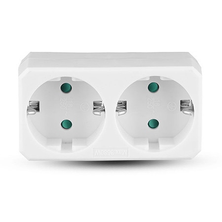 Adaptor 2 prize 2x16a max 2300w                                                                                                                                                                                                                           
