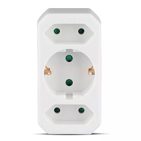 Adaptor 3 prize 1x16a 2x2.5a max 3500w                                                                                                                                                                                                                    