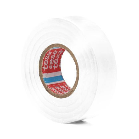 Banda adeziva izolatoare 19mm / 20m - alb                                                                                                                                                                                                                 