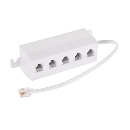Adaptor telefonic 6p4c - 5x 6p4c pe fir                                                                                                                                                                                                                   