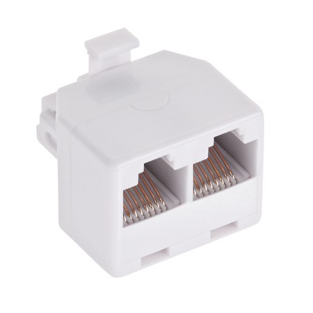 Adaptor rj45 8p8c tata - 2x mama                                                                                                                                                                                                                          