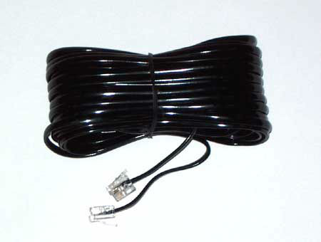 Cablu telefon extensie 2m negru                                                                                                                                                                                                                           