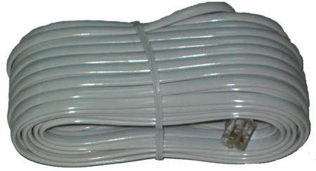 Cablu telefon extensie alb 15m                                                                                                                                                                                                                            