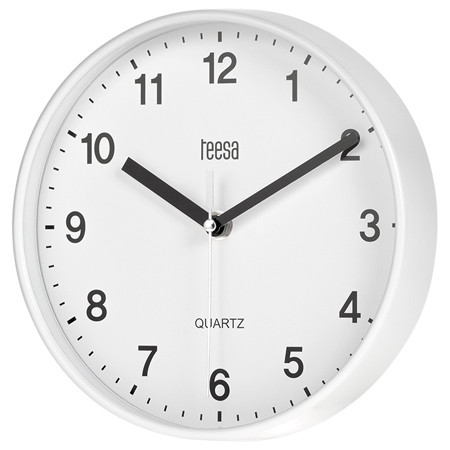 Ceas perete 20cm alb teesa                                                                                                                                                                                                                                