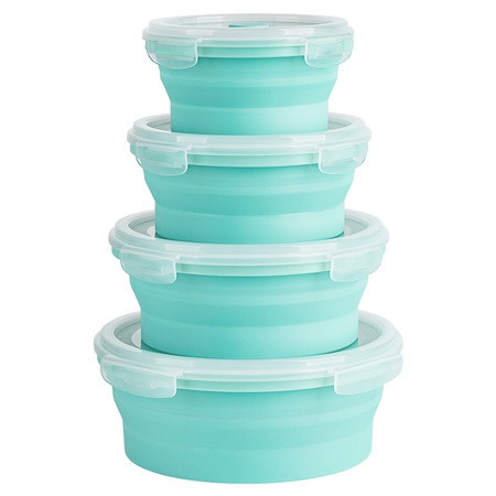 Set 4 caserole silicon rotunde teesa                                                                                                                                                                                                                      