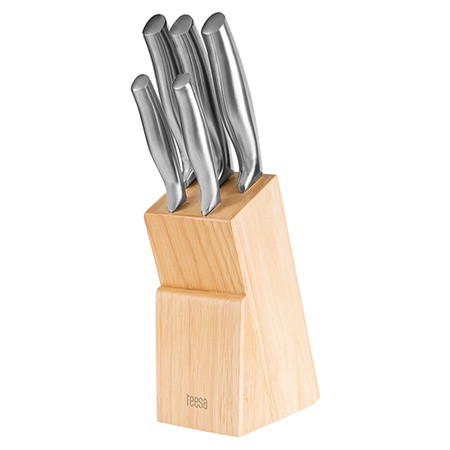 Set 5 cutite in bloc lemn teesa                                                                                                                                                                                                                           
