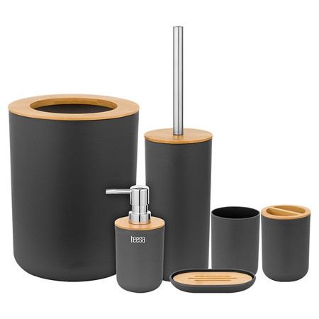 Set 6 accesorii baie negru teesa                                                                                                                                                                                                                          