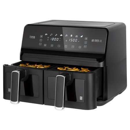 Friteuza dubla airfryer 8l 2700w teesa air fryer dual                                                                                                                                                                                                     