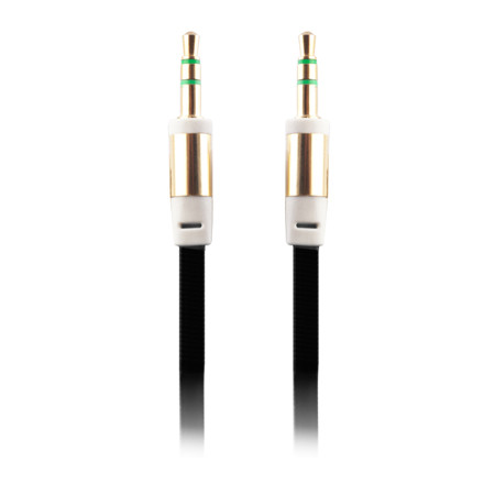 Cablu jack 3.5mm- jack 3.5mm 1m - negru                                                                                                                                                                                                                   