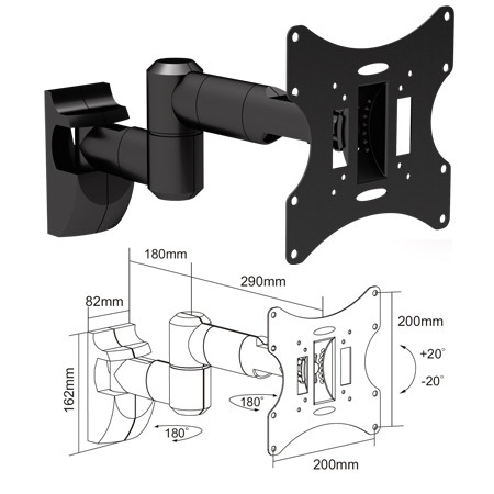 Suport tv 13-42 inch 30 kg negru                                                                                                                                                                                                                          