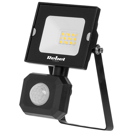 Reflector led 10w 4000k cu senzor 230v rebel                                                                                                                                                                                                              