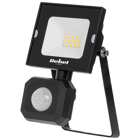 Reflector led cu senzor 10w 6500k 230v rebel                                                                                                                                                                                                              
