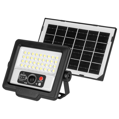 Reflector led 60w 6500 panou solar 4w telecomanda rebel                                                                                                                                                                                                   