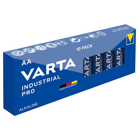 Set 10 baterii alcaline lr06 aa industrial pro varta                                                                                                                                                                                                      