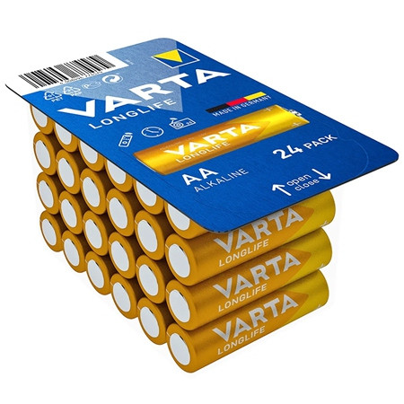 24 baterii alcaline lr06 longlife varta                                                                                                                                                                                                                   