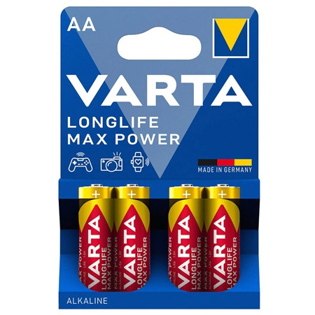 Baterie alcalina lr06 max power varta blister 4 buc                                                                                                                                                                                                       