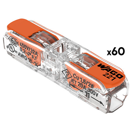Cleme wago cu parghie 0.2-4mm2 set 60 buc                                                                                                                                                                                                                 