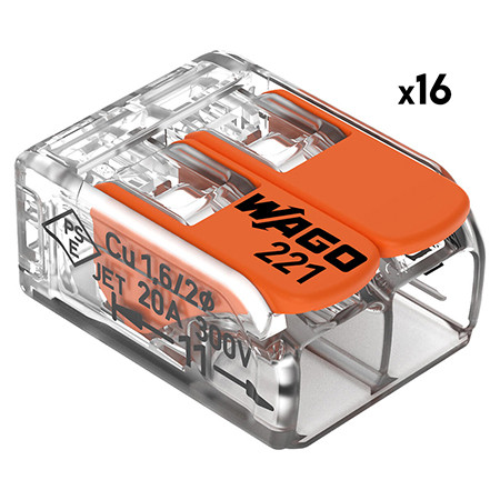 Cleme wago slim myf 2x4mm2 set 16 buc                                                                                                                                                                                                                     