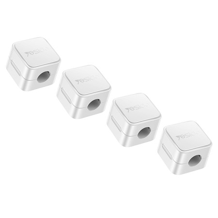 Set 4 buc organizator cablu - alb                                                                                                                                                                                                                         
