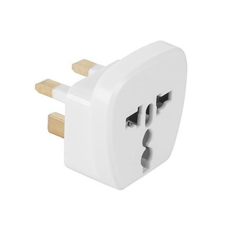 Adaptor tensiune priza uk - universal alb                                                                                                                                                                                                                 