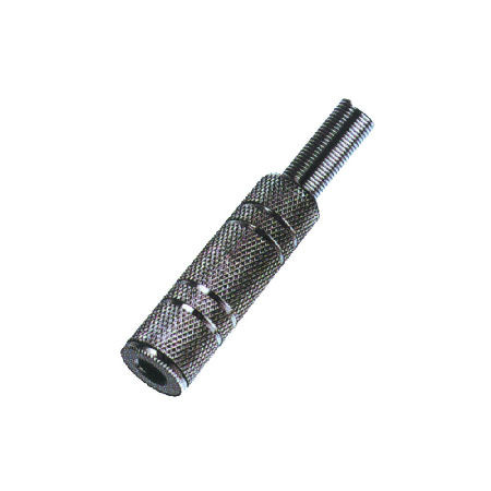 Mufa jack 3.5mm mama mono metal pe cablu                                                                                                                                                                                                                  