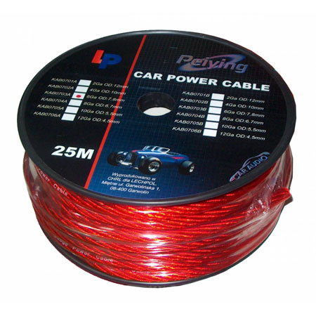 Cablu putere cu 4ga (10mm/21.15mm2) 25m                                                                                                                                                                                                                   