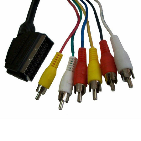Cablu scart-6rca 3.0m                                                                                                                                                                                                                                     