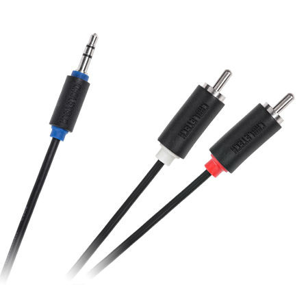 Cablu jack 3.5 tata - 2rca tata cabletech standard 1m                                                                                                                                                                                                     