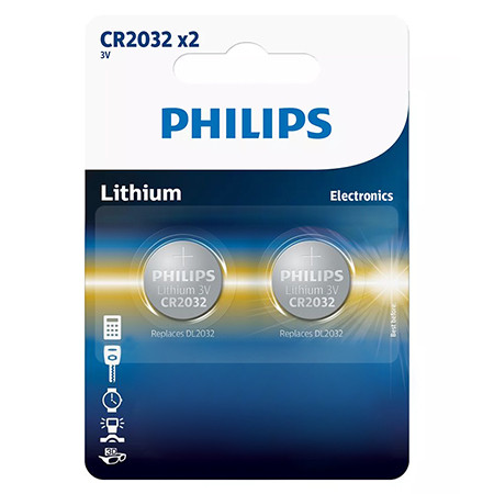 Baterie lithium cr2032 blister 2 buc philips                                                                                                                                                                                                              