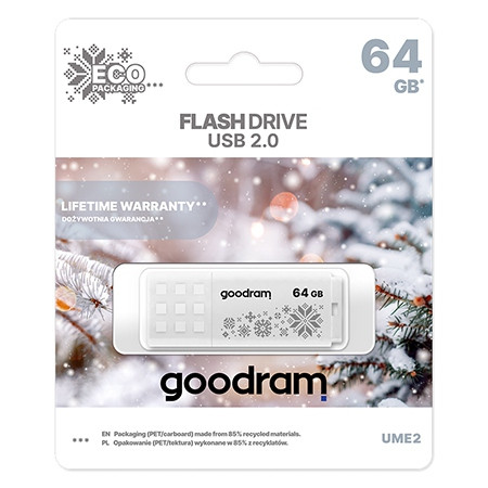 Flash drive 64gb usb 2.0 ume2 winter goodram                                                                                                                                                                                                              