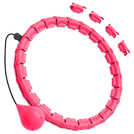 Cerc fitness smart hula hoop 50 cm roz rebel active                                                                                                                                                                                                       