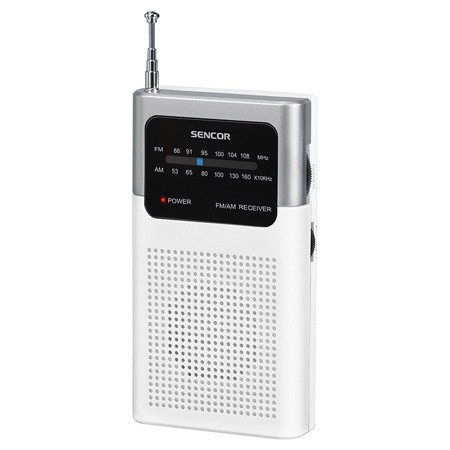 Mini radio portabil alb sencor                                                                                                                                                                                                                            