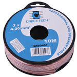 cablu difuzor cca 2x4.0mm rosu/negru 10m                                                                                                                                                                                                                  