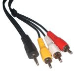 cablu jack 3.5 4 canale (a/v/masa)-3rca 3m                                                                                                                                                                                                                