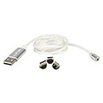 CABLU 1M 3IN1 TIP C/IPHONE/MICRO USB ILUMINAT LED RGB                                                                                                                                                                                                     