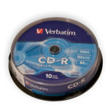 CD-R VERBATIM 700MB 52X EXTRA PROT. CAKE 10                                                                                                                                                                                                               