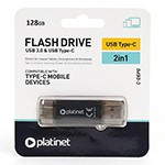 FLASH DRIVE USB 3.0 SI TYPE C 128GB C-DEPO PLATINET                                                                                                                                                                                                       