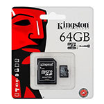 MICRO SD CARD 64GB CLASS 10 KINGSTON                                                                                                                                                                                                                      