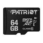 MICROSD CARD 64GB CLASS 10 PATRIOT                                                                                                                                                                                                                        