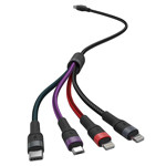 CABLU 4IN1 TIP C - MICROUSB - USB - LIGHTNING 1.2M                                                                                                                                                                                                        
